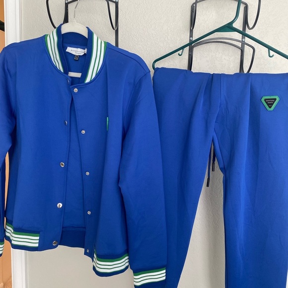 NWT Bottega Veneta Boys Varsity Jacket and Matching Pants with Striped Accents - Picture 8 of 9